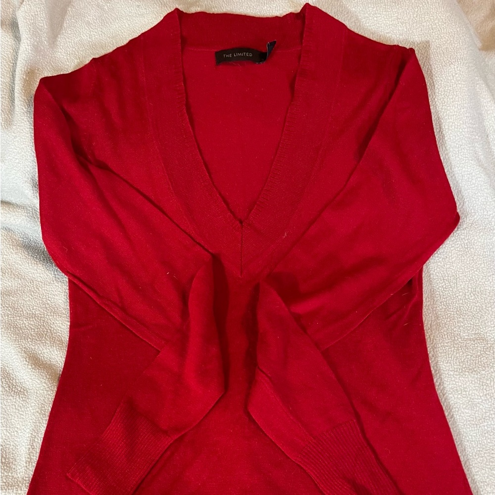 Red V-Neck Sweater